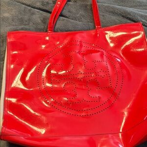 Tory Burch Glossy Red Tote